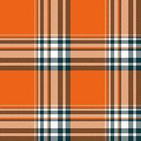Plaid seamless pattern in orange. Check fabric texture. textile print. vector