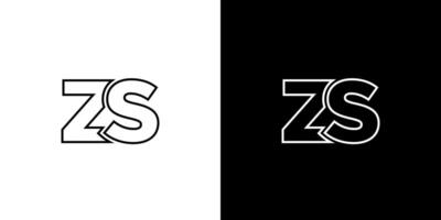 Letter Z and S, ZS logo design template. Minimal monogram initial based logotype. vector