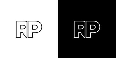 Letter R and P, RP logo design template. Minimal monogram initial based logotype. vector