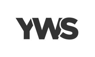 YWS logo design template with strong and modern bold text. Initial based logotype featuring simple and minimal typography. Trendy company identity. vector