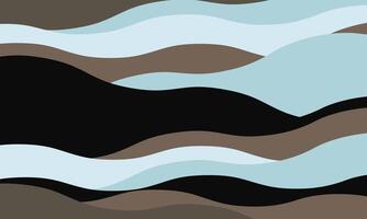 Minimalist abstract background with wavy, rippled stripes and sparse curves. Flowing, textured lines in trendy colors create a graphic look, perfect for posters, prints, or a modern, minimal design. vector
