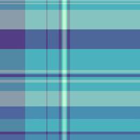 Proud tartan pattern fabric, furniture plaid textile. Stylish texture background seamless check in cyan and teal colors. vector