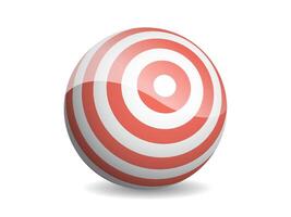 3D ball abstract illustration. Pattern sphere modern design. Round shape globe on white background. vector