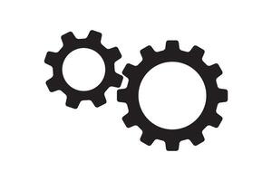 Setting icon with work cog gear element. Cogweel mechanism symbol. vector