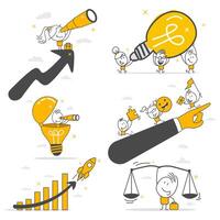 Digital Business Concept illustrations. Large set. vector