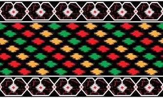 Jamdani saree border pattern design. Bangladesh and Indian original Traditional saree design patterns. Folk seamless fabric pattern design. vector