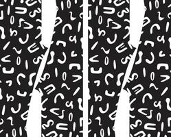 Women's pants pattern design template international size. Medium size pant pattern template vector
