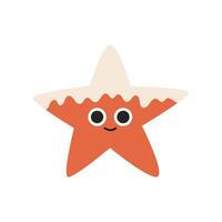 Christmas gingerbread cookie star. Flat illustration isolated on white background. vector