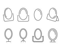 Collection of face mirror graphic icon vector