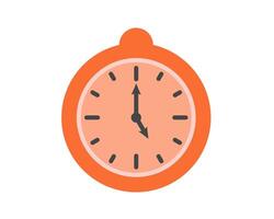 Summer clock icon design with peach or orange. Fruit icons of time. vector