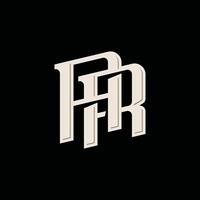 Clean, bold AR or RA monogram with intertwined letters and a balanced, modern design. Perfect for branding, packaging, and apparel with a sleek, professional look. vector