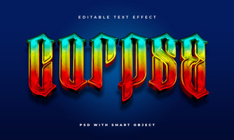 Corpse editable text effect template psd