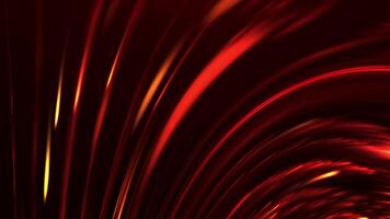 Abstract particle background, glowing golden rays of light in motion. Beautiful rain of shiny lines, magical shimmering dust video