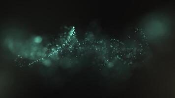 Abstract luxury particles in motion with wave energy. futuristic and technological, 3D, 4K, seamless loop video