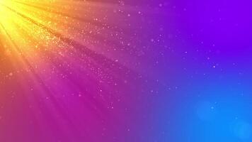 Abstract particle background footage. Beautiful sparkling particles and dots fly on a bright gradient background. seamless loop video