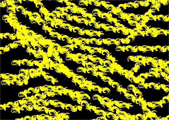 Abstract background with yellow brush strokes and black base color