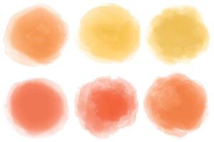 Set of watercolor autumn abstract background vector