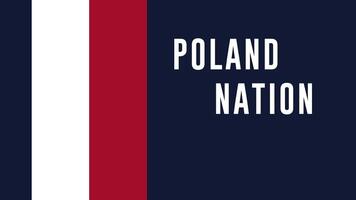 Happy National Day Poland with Poland flag and typography 4k animation video