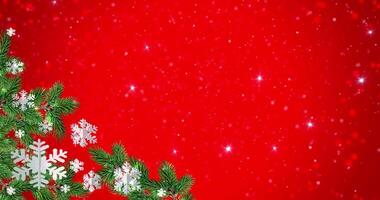Christmas background with glittering snow, and flashing lights. Seamless loop festive greeting card with placeholder video