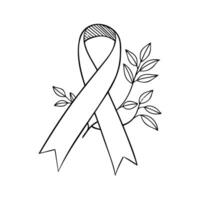 Black and white ink ribbons. Hand made objects for design. vector