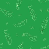 Outline Peas Pod Soybean Seamless Pattern illustration Design vector