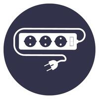 extension cord simple design vector