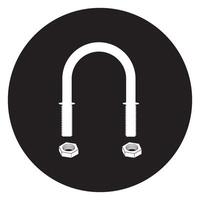 bolt and nut icon simple design vector