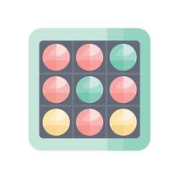 A square with colorful balls in it vector