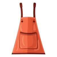 An orange apron with a smiley face on it vector
