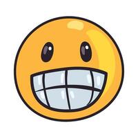 A cartoon smiley face with a big smile vector