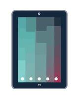 An ipad with a colorful background vector