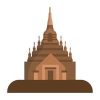 An icon of a temple on a white background vector