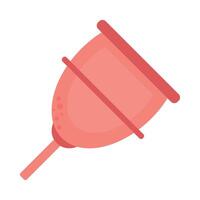 A pink cup with a handle on it vector