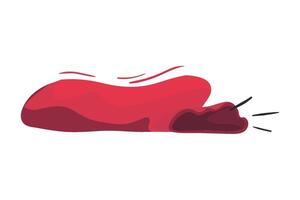 A red apple lying on the ground vector
