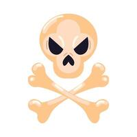 Skull and crossbones icon vector