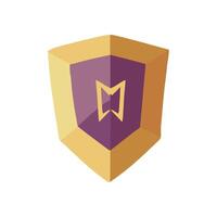 A shield with the letter m on it vector