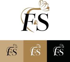 A logo design featuring the letters F and S vector