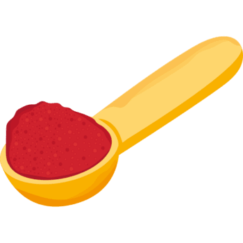 ein Löffel mit rot Essen im es png