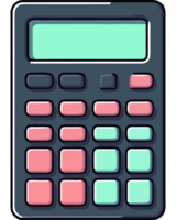 A calculator icon on a black background png