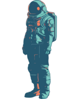 An astronaut in a suit standing in front of a black background png