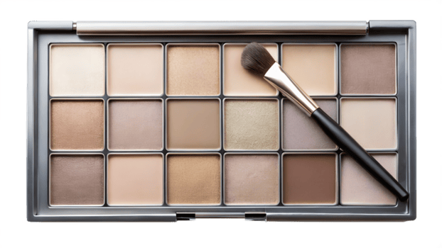 neutro tons paleta com escovar, cortar Fora transparente png