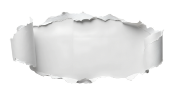 Torn paper effect with a blank space for text, cut out transparent png