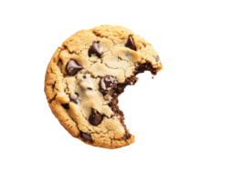 Cookie with a bite taken out of it, cut out transparent png