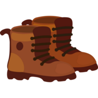 A pair of brown boots on a black background png