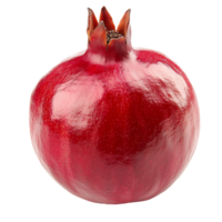 Fresh ripe pomegranate on a white background, cut out transparent png