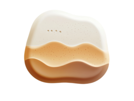 Minimalist soap bar with subtle color variations, cut out transparent png