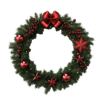 fiesta guirnalda con rojo adornos, cortar fuera transparente png