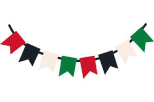 A flag with a bunch of flags hanging on a black background png