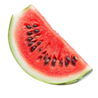 Freshly sliced watermelon on a white background, cut out transparent png