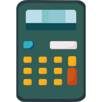 A calculator icon on a black background png